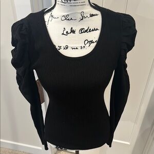 NWT-Elegant Black Women's Top SIZE LARGE